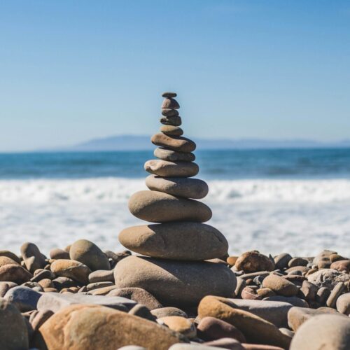 stacked rocks to symbolize balance after relationship anxiety therapy