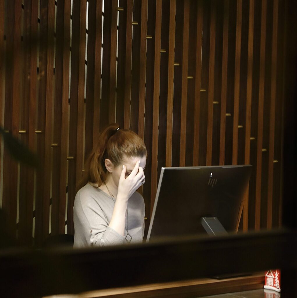 a stressed woman who is on the verge of burnout