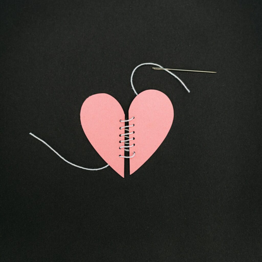 a heart being fixed representing marriage counseling after infidelity