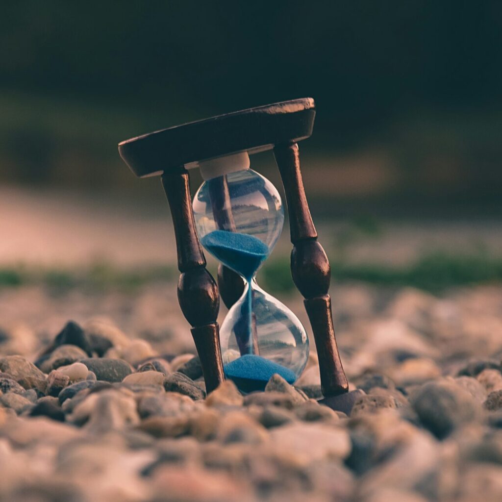 an hourglass representing how long it takes for couples therapy